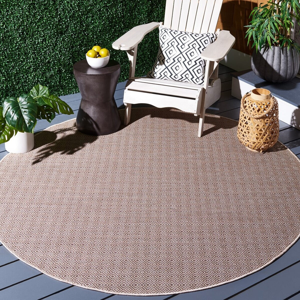  Safavieh Hampton 230 Indoor / Outdoor Rug - Grey - Bonton