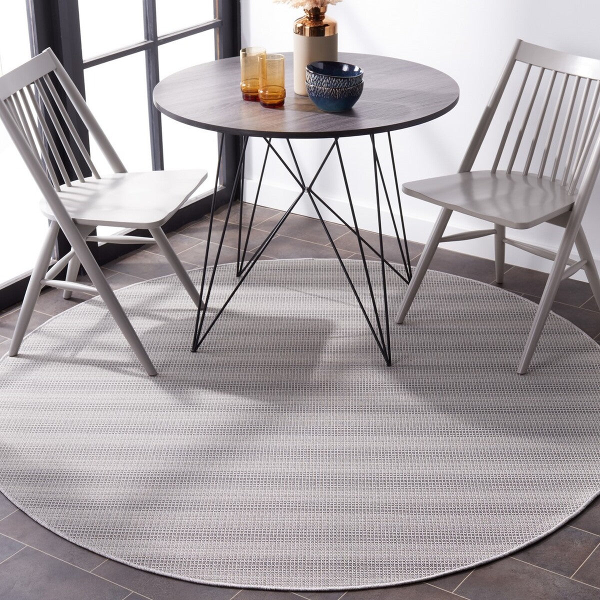  Safavieh Hampton 231 Indoor / Outdoor Rug - Black / Grey - Bonton