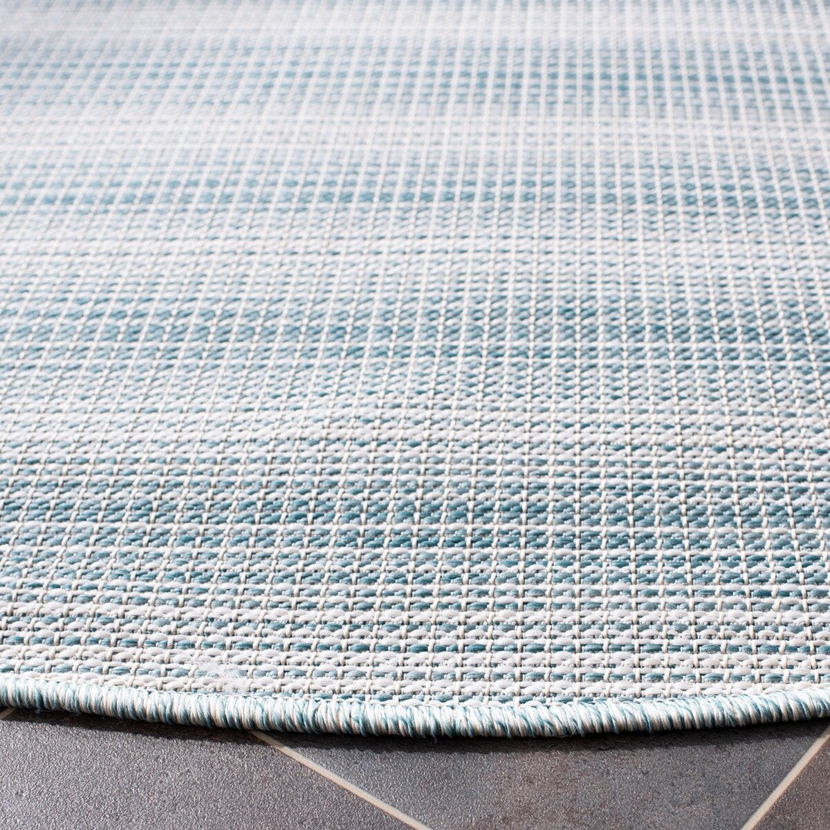  Safavieh Hampton 231 Indoor / Outdoor Rug - Aqua Ivory / Multi - Bonton