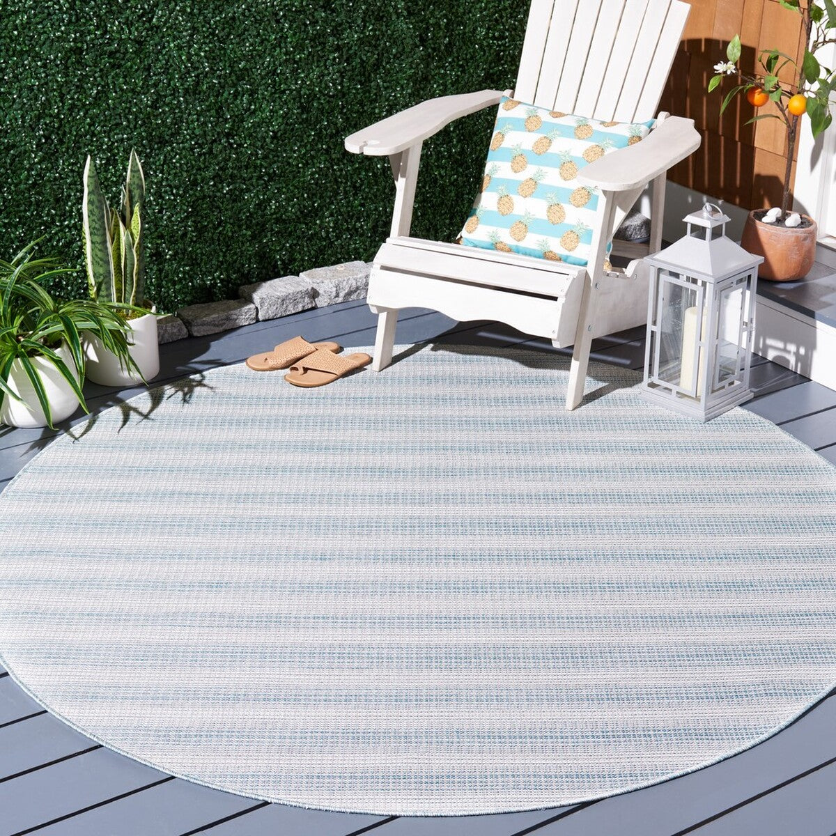  Safavieh Hampton 231 Indoor / Outdoor Rug - Pink Ivory / Multi - Bonton