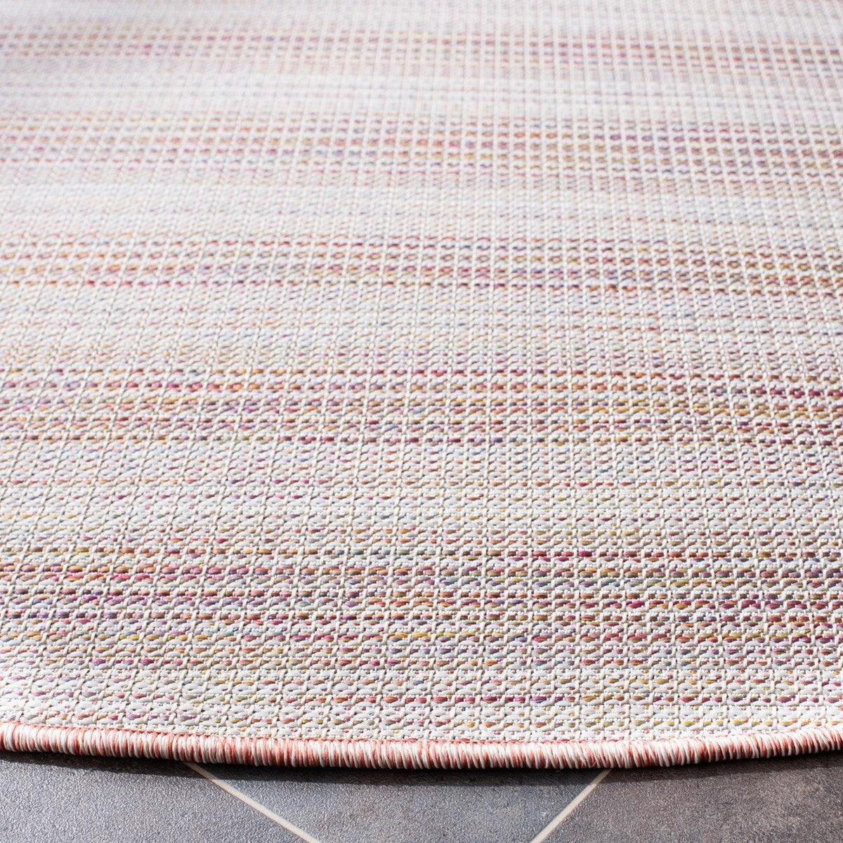  Safavieh Hampton 231 Indoor / Outdoor Rug - Pink Ivory / Multi - Bonton