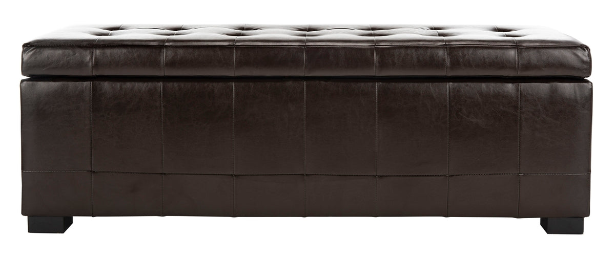  Safavieh Manhattan Large Storage Bench - Saddle - Bonton