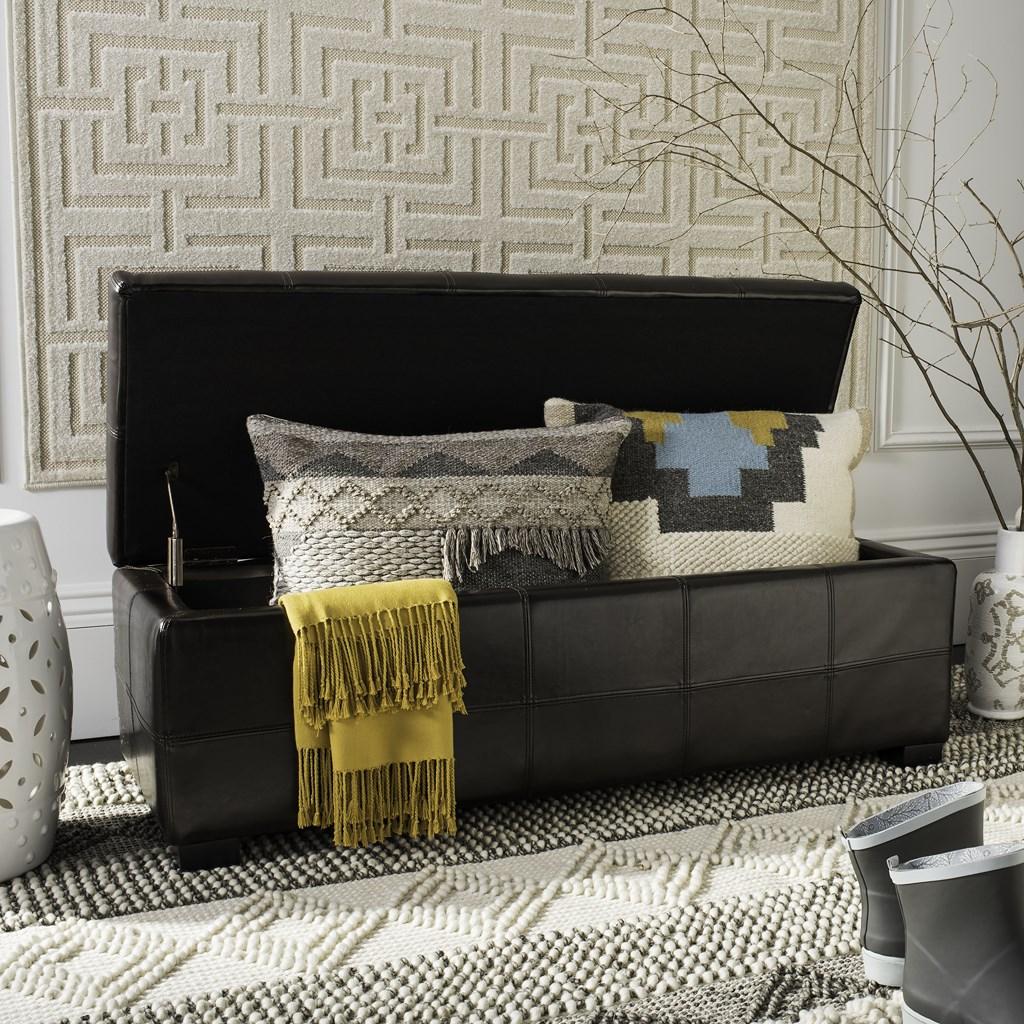  Safavieh Madison Storage Bench Large - Taupe - Bonton