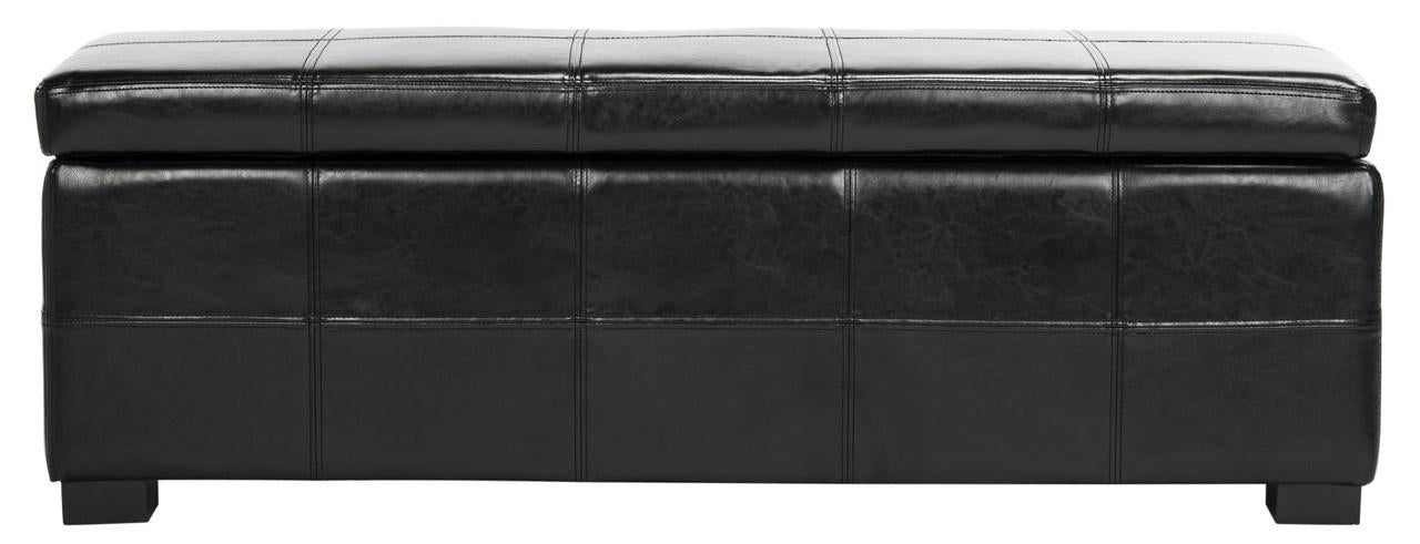  Safavieh Madison Storage Bench Large - Black - Bonton