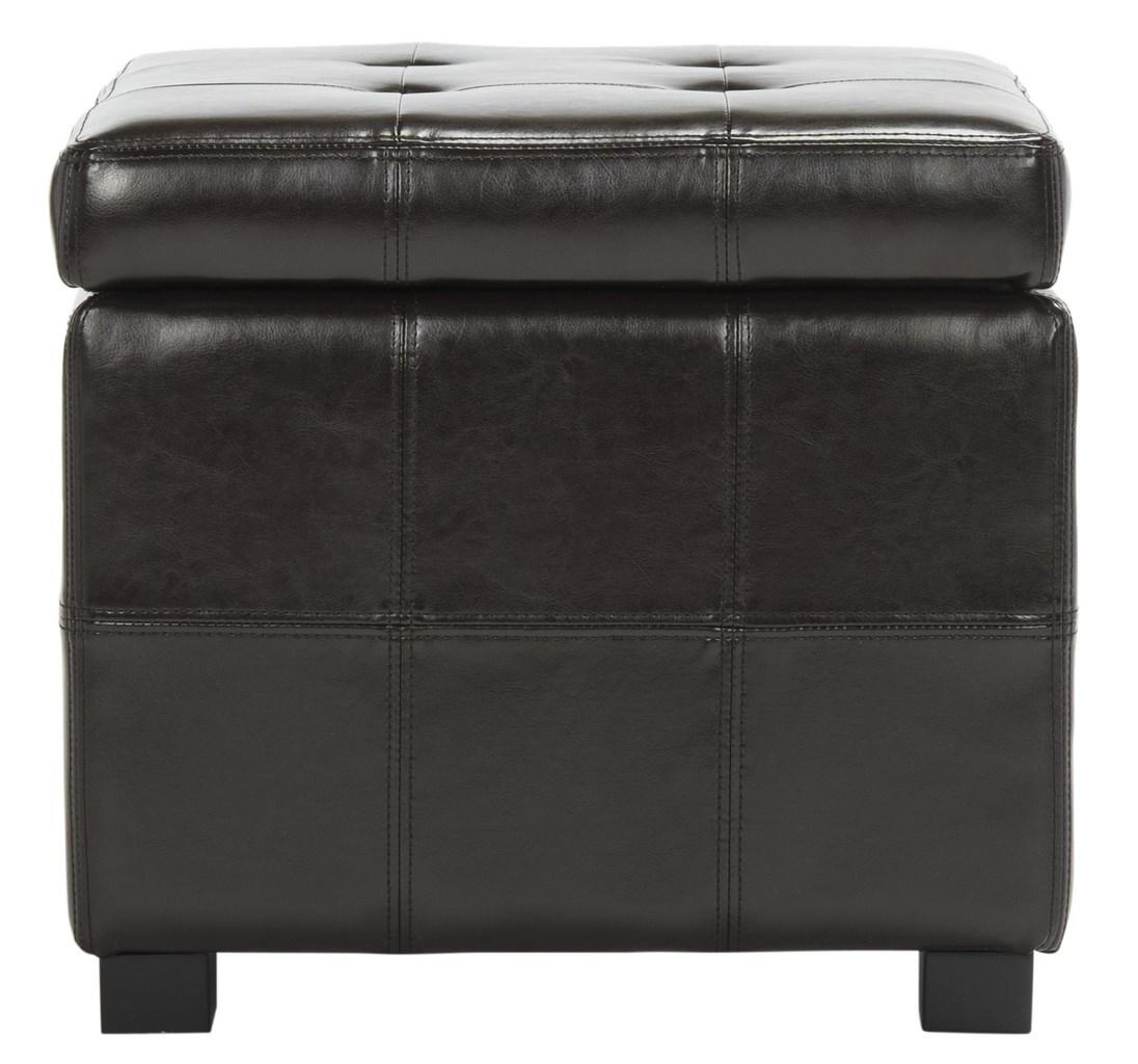  Safavieh Maiden Square Tufted Ottoman - Black - Bonton