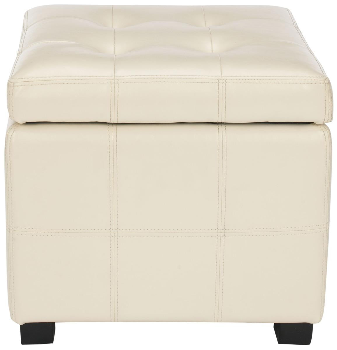  Safavieh Maiden Square Tufted Ottoman - Black - Bonton