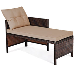 3 Piece Rattan Wicker Sofa Sectional Conversation Set