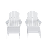 4-Piece Adirondack Conversation Chair with Footrest Ottoman Set