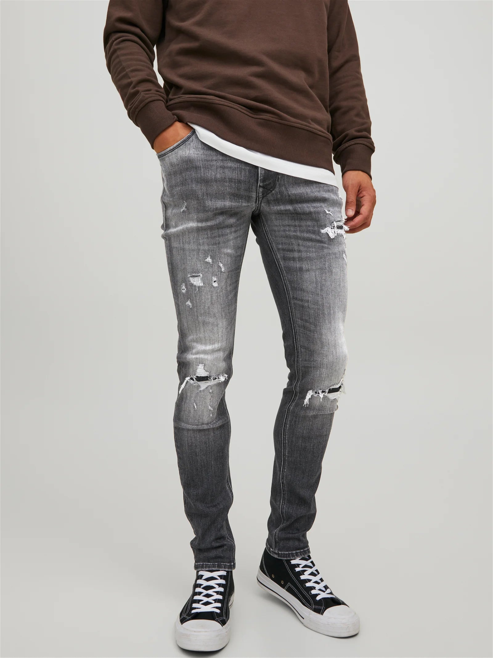  Jack & Jones Black Denim Liam Seal Jeans - Black Denim - Bonton