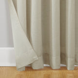 Barton Linen Blend Textured Semi-Sheer Rod Pocket Curtain Panel