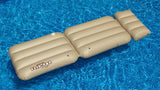 88" Inflatable Beige Adjustable Flip-Top Swimming Pool Lounger Raft