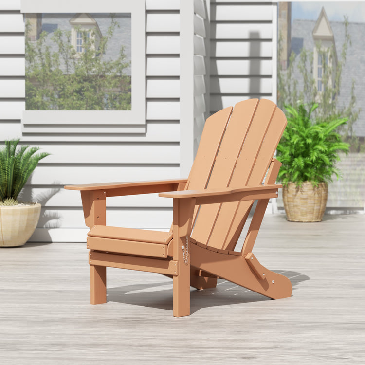 Outdoor Folding Poly Adirondack Chair