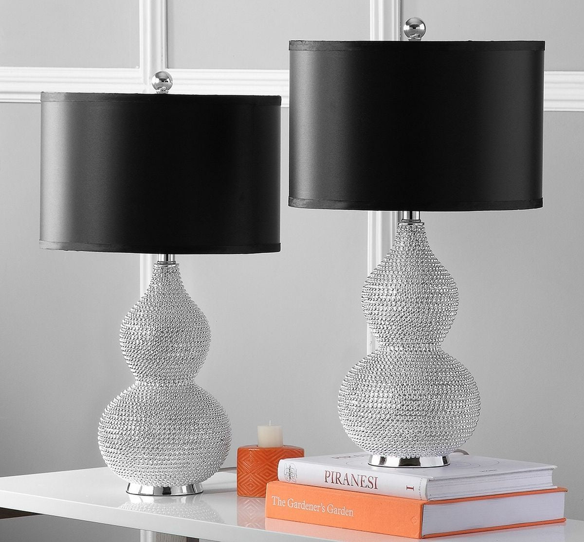  Safavieh Nicole Beaded Table Lamp Set of 2 - Black - Bonton