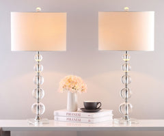 Liam Stacked Crystal Ball Lamp Set of 2