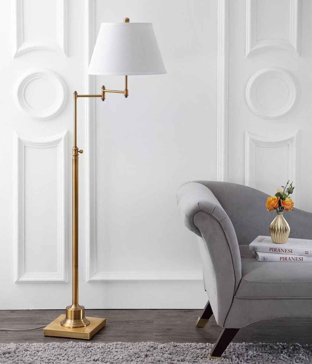  Safavieh Ingram Swing Floor Lamp - Brown - Bonton