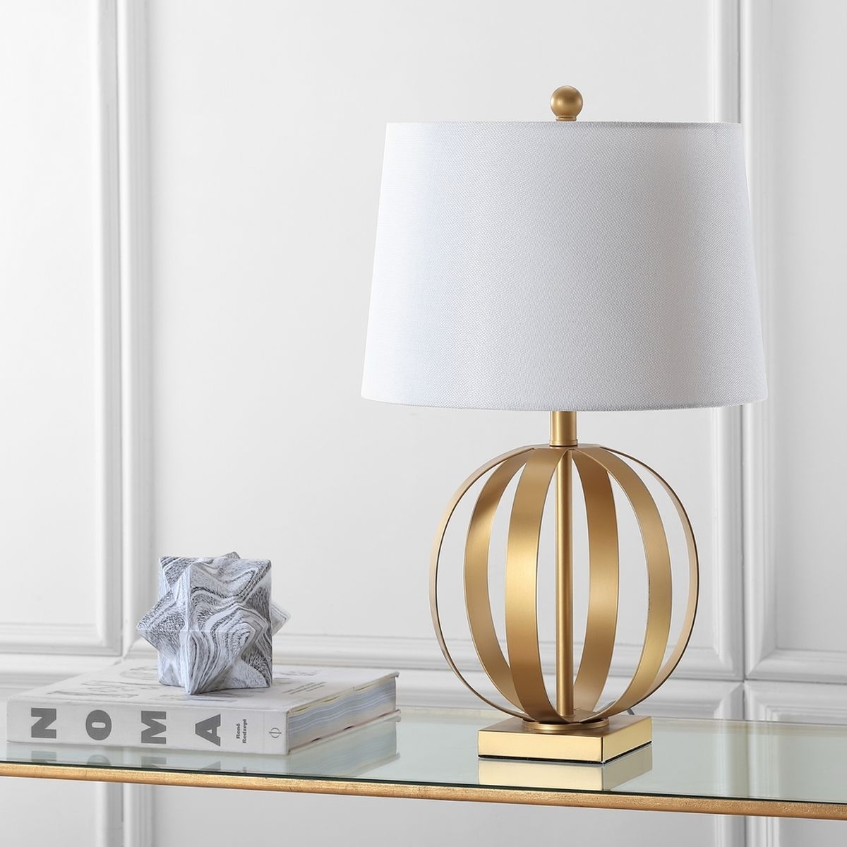  Safavieh Eugenia Sphere Lamp Set of 2 - Gold - Bonton