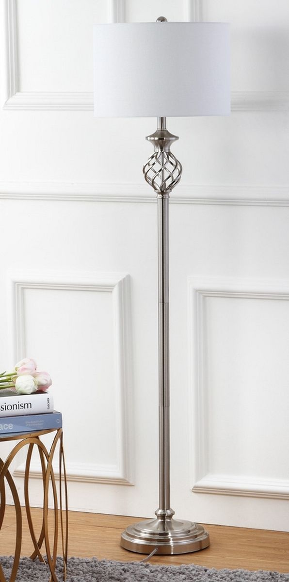  Safavieh Sophia Floor Lamp - Silver - Bonton