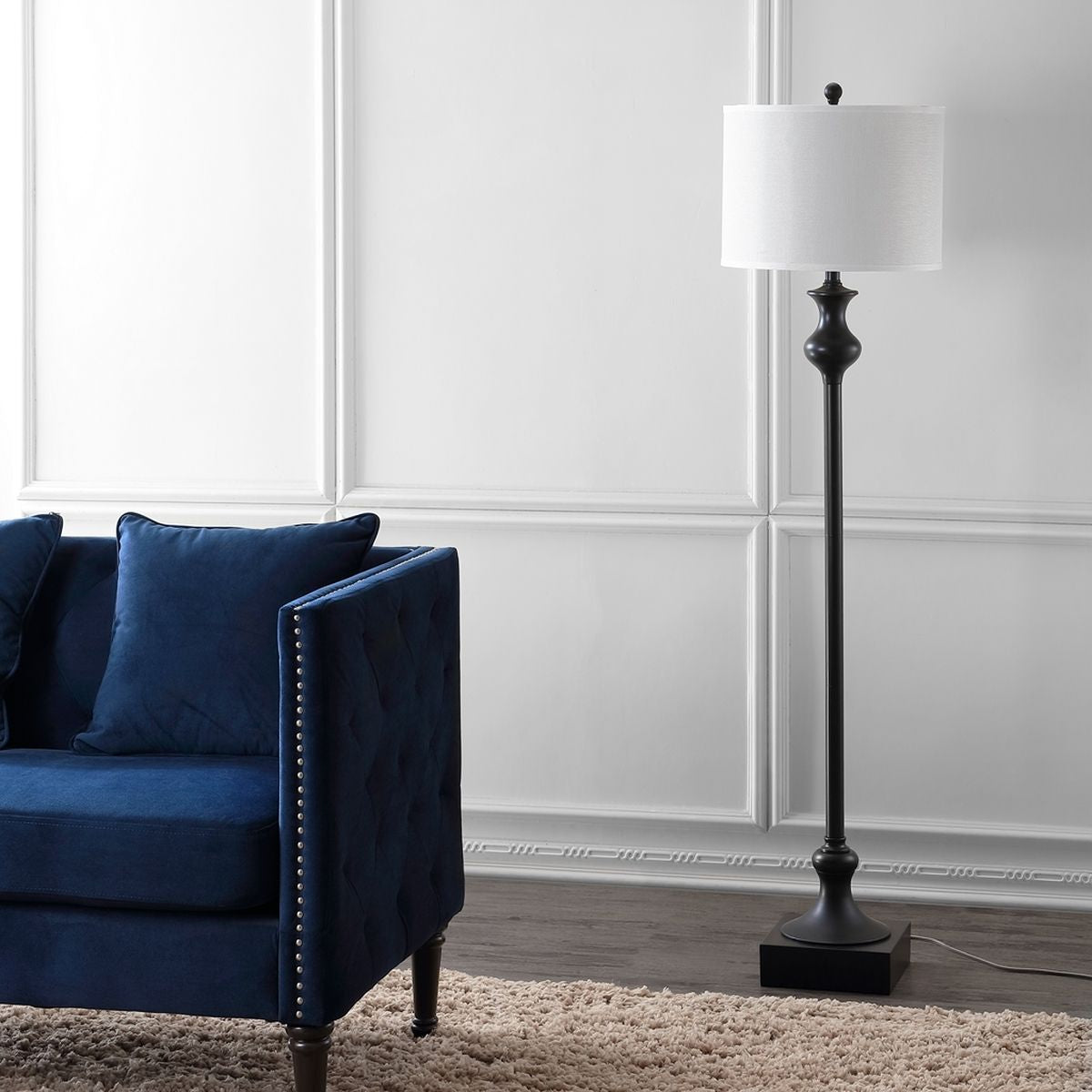  Safavieh Brewster Floor Lamp - Black - Bonton