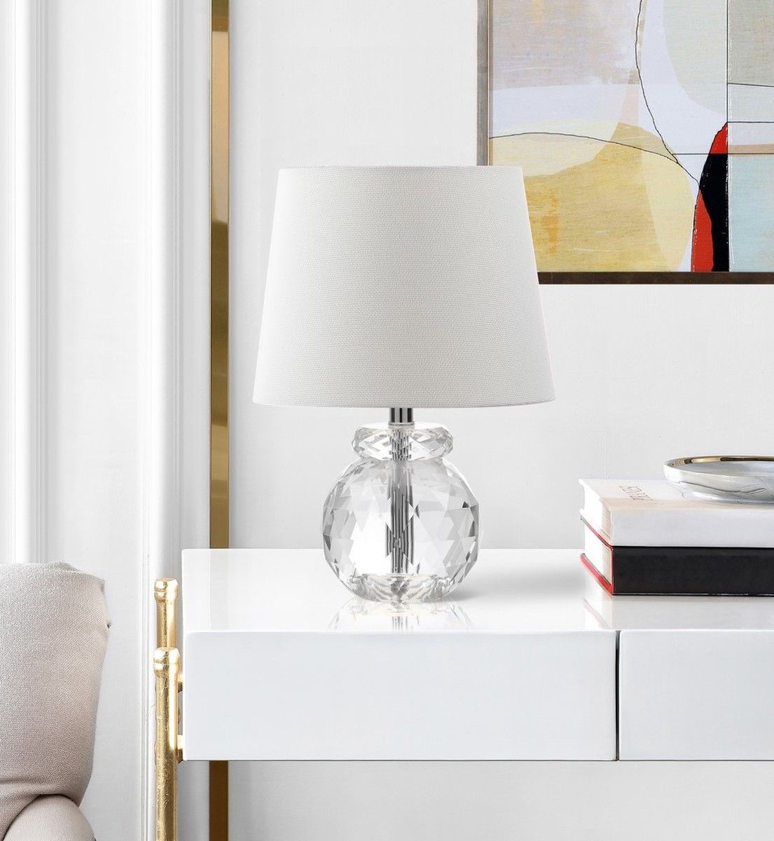  Safavieh Eunice Table Lamp - White - Bonton