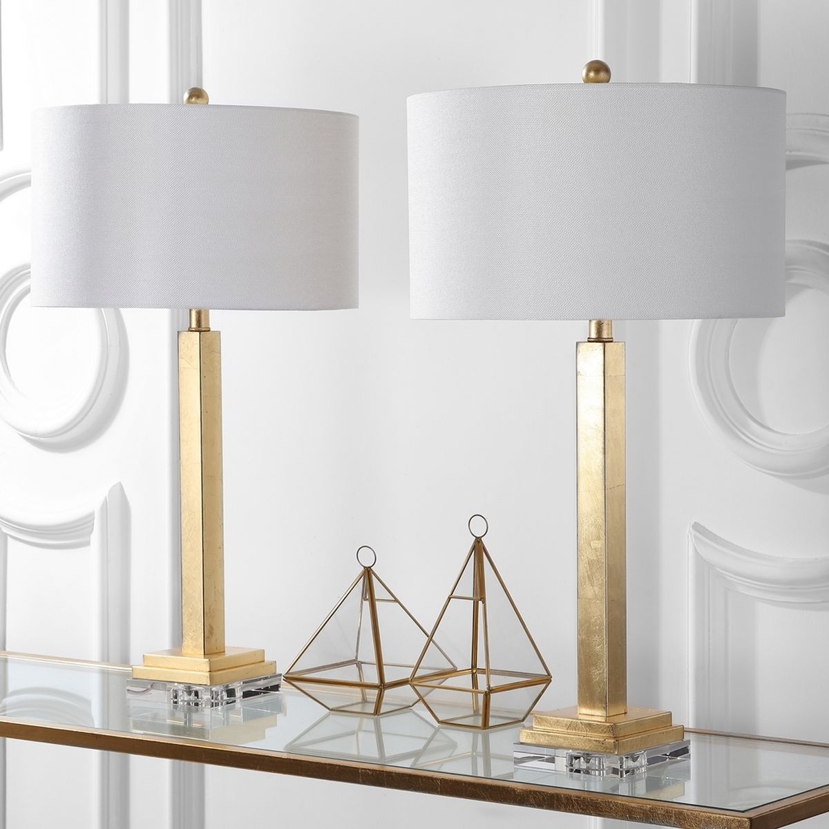  Safavieh Perri Table Lamp Set of 2 - Gold - Bonton