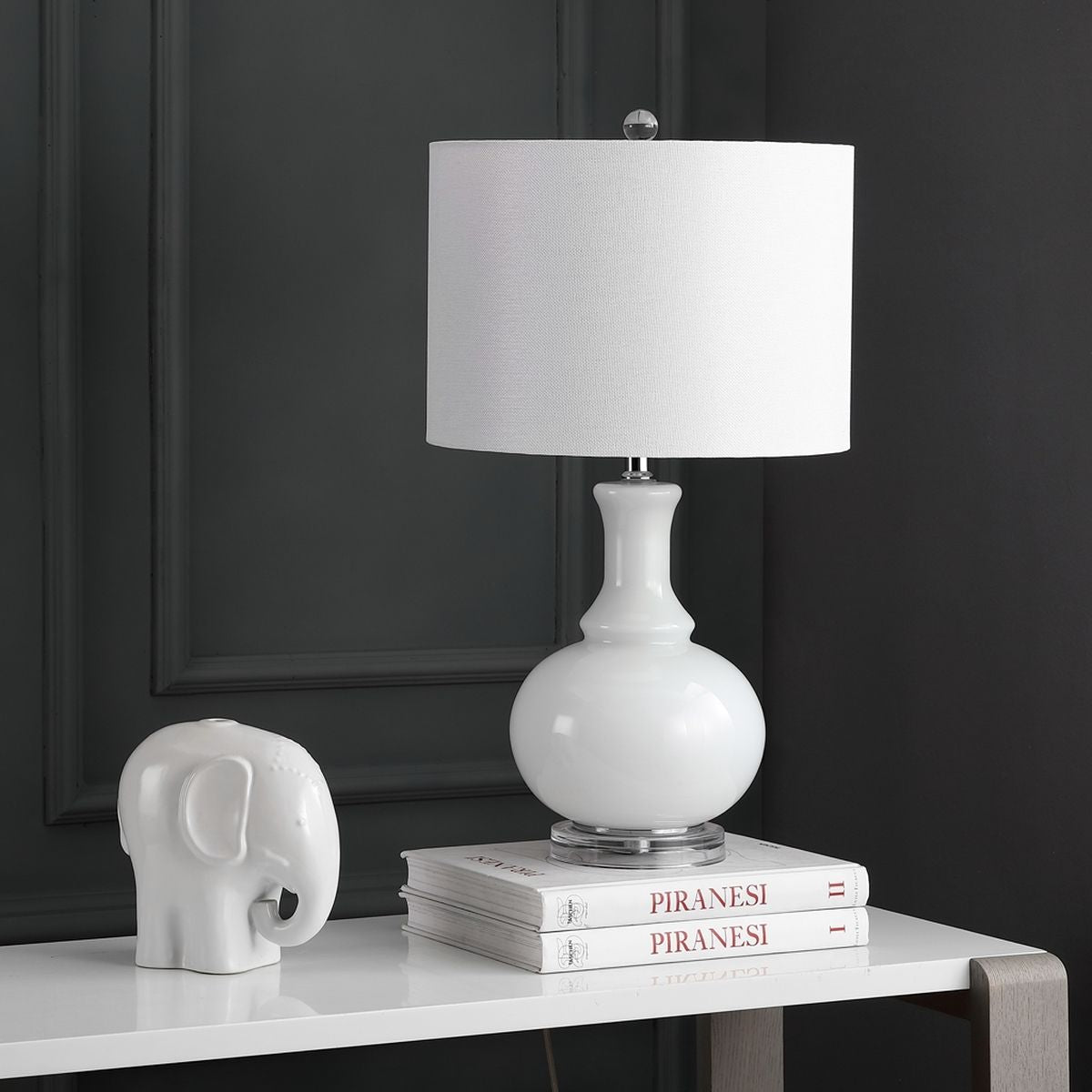  Safavieh Franny Table Lamp Set of 2 - White - Bonton