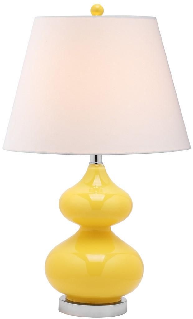  Safavieh Eva Double Gourd Table Lamp - Yellow - Bonton