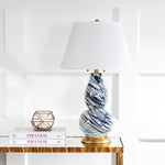 Color Swirls Glass Table Lamp