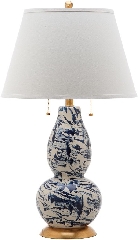  Safavieh Color Swirls Glass Table Lamp Set of 2 - Blue - Bonton