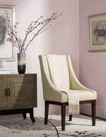 Crème Leather Sloping Armchair