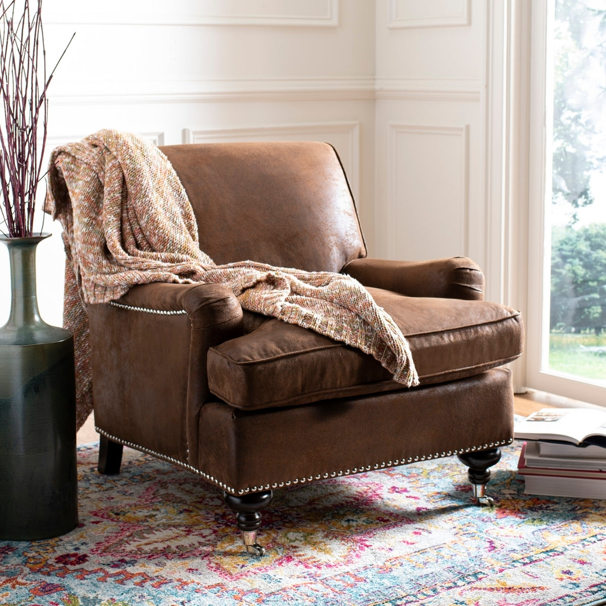  Safavieh Chloe Club Chair - Brown - Bonton