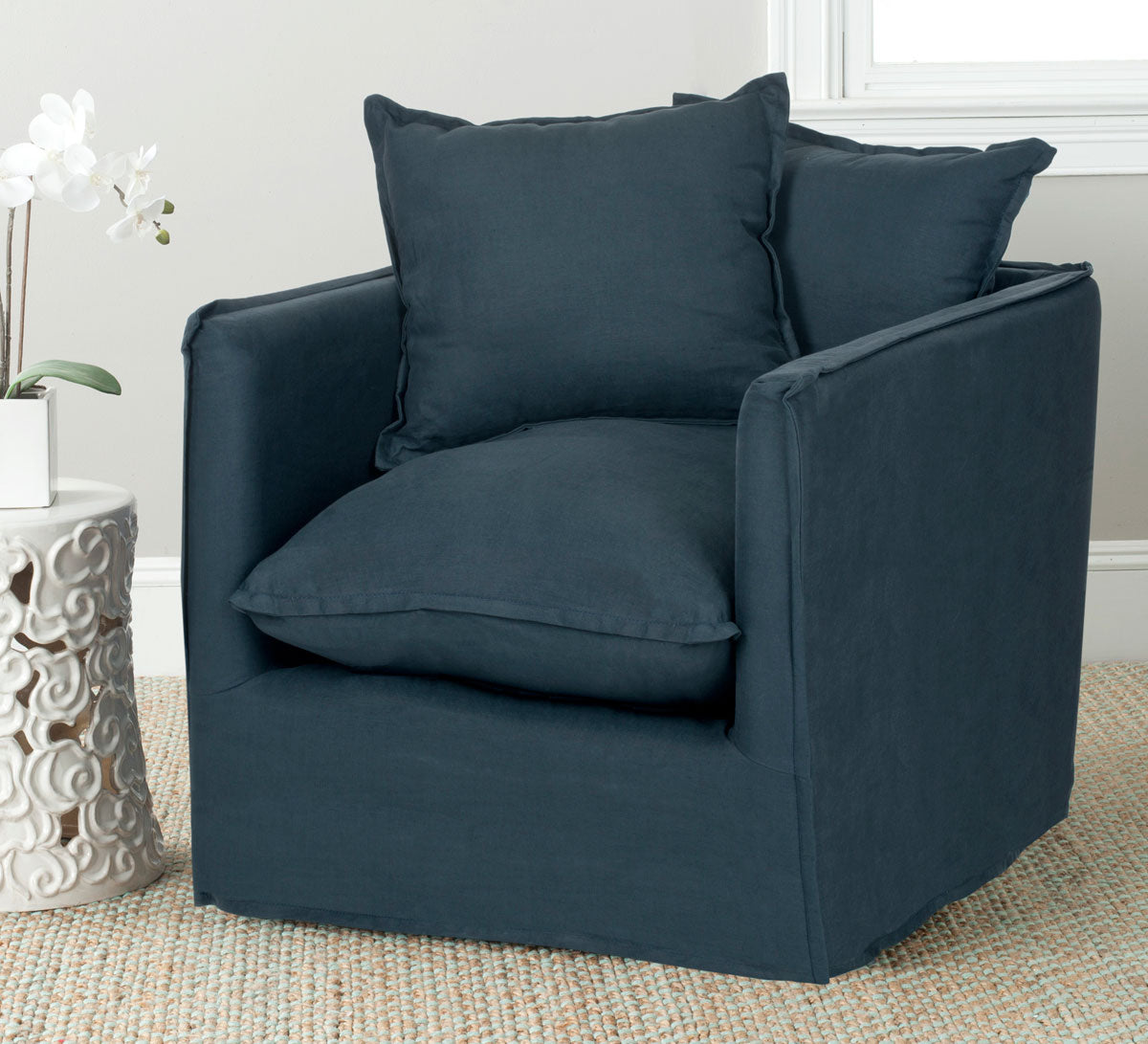  Safavieh Joey Armchair - Blue - Bonton