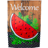Welcome Watermelon Slice Spring Outdoor House Flag