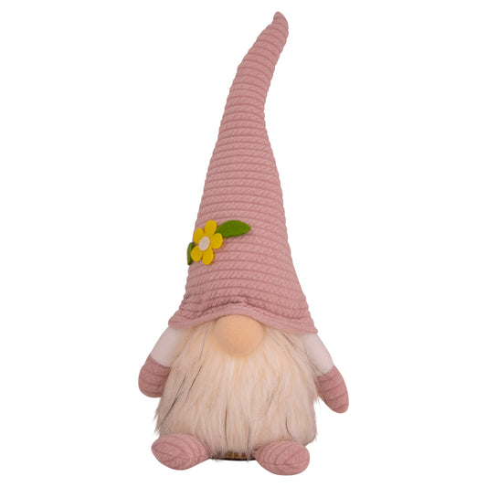 Light Pink Spring Gnome with Flower Hat, 12.25"