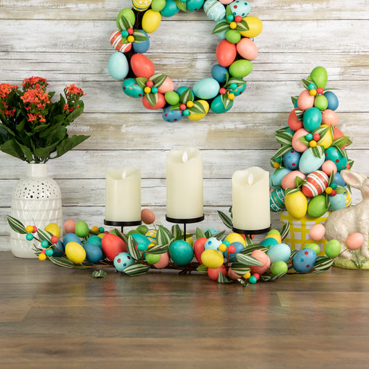 Easter Egg Pillar Candle Holder Centerpiece