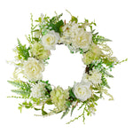 Peony & Rose Faux Wreath, 24"