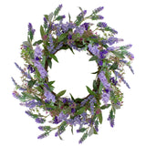 Lavender Faux Spring Floral Wreath, 18"
