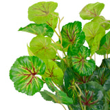 Two Toned Green Begonia Faux Floral Bush, 18.5"
