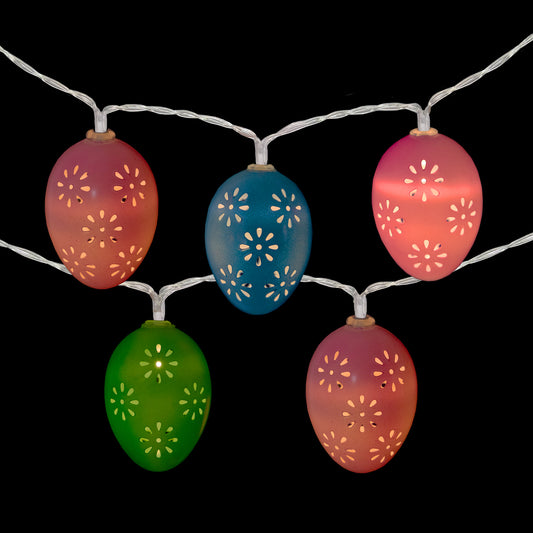 Multi-Color Easter Egg 10 Count LED String Lights, 4.5 Ft