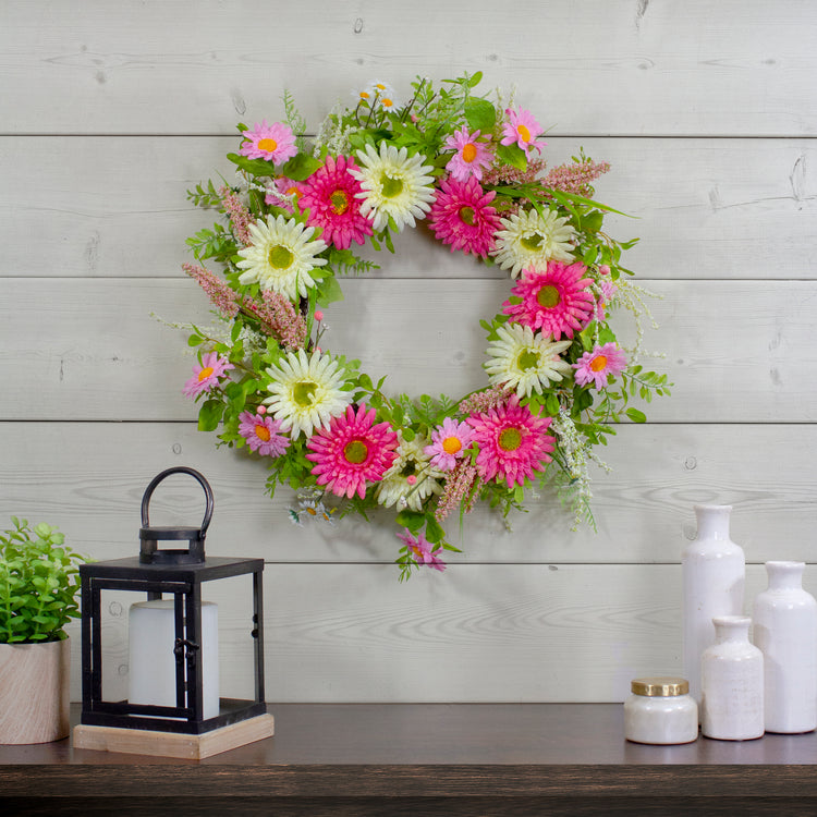 Chrysanthemum & Berry Floral Spring Wreath  23"