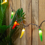 35-Count Vibrantly Colored Chili Pepper String Light Set 22.5' Brown Wire