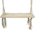 21.75" Natural Rope Wooden Swing Chair