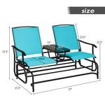 Patio Double Glider 2 Person Loveseat