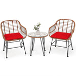 3 Piece Rattan Bistro Set