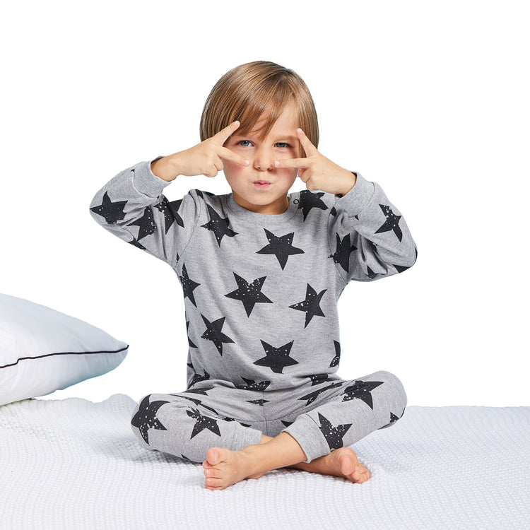 Printed Star L/S Tee Set