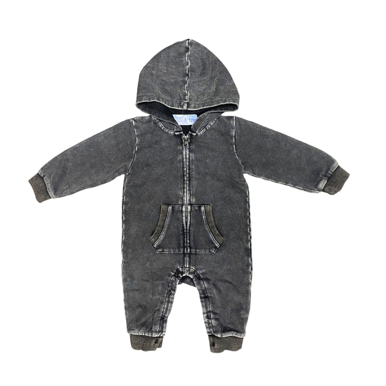 Hooded Coverall with Acid Wash | BONTON