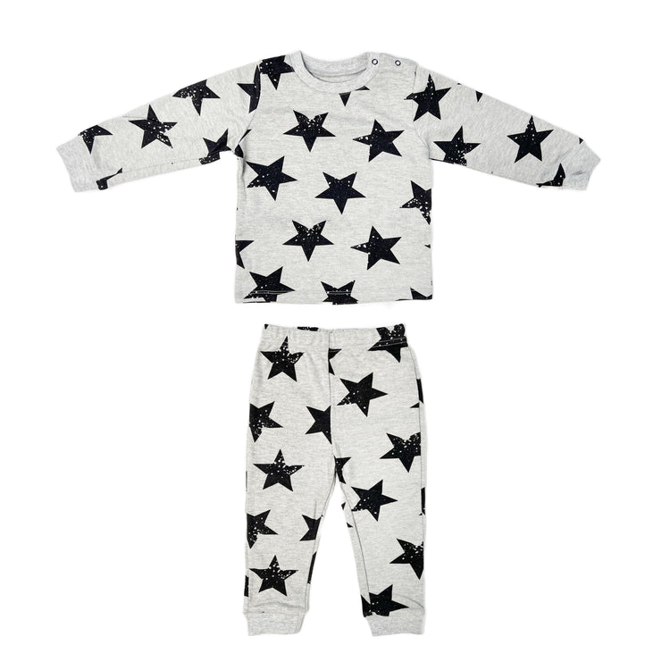 Printed Star L/S Tee Set