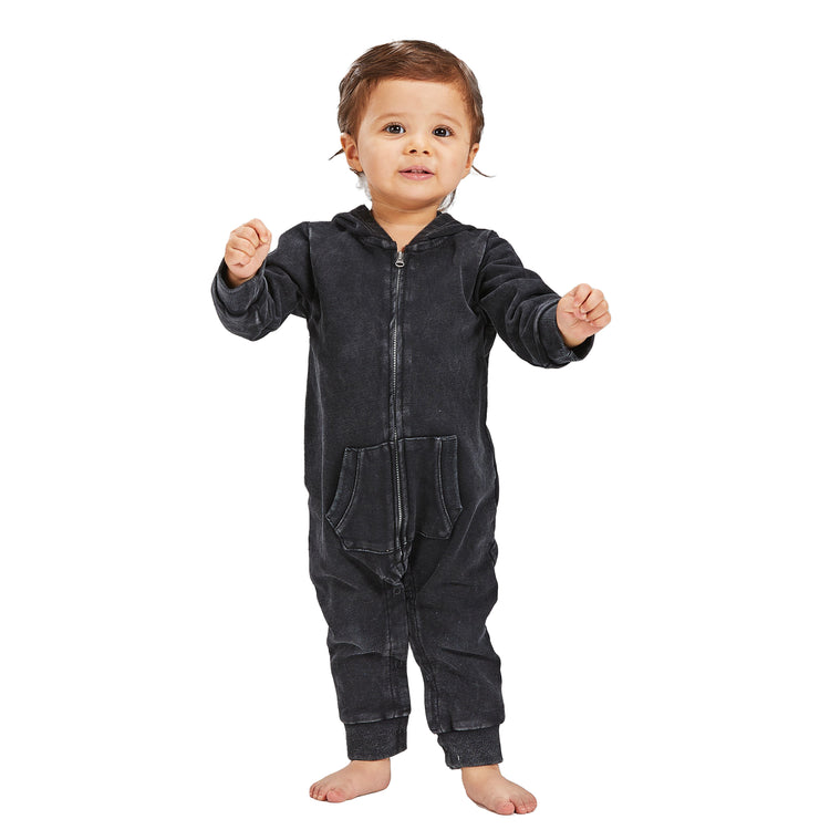 Hooded Coverall with Acid Wash