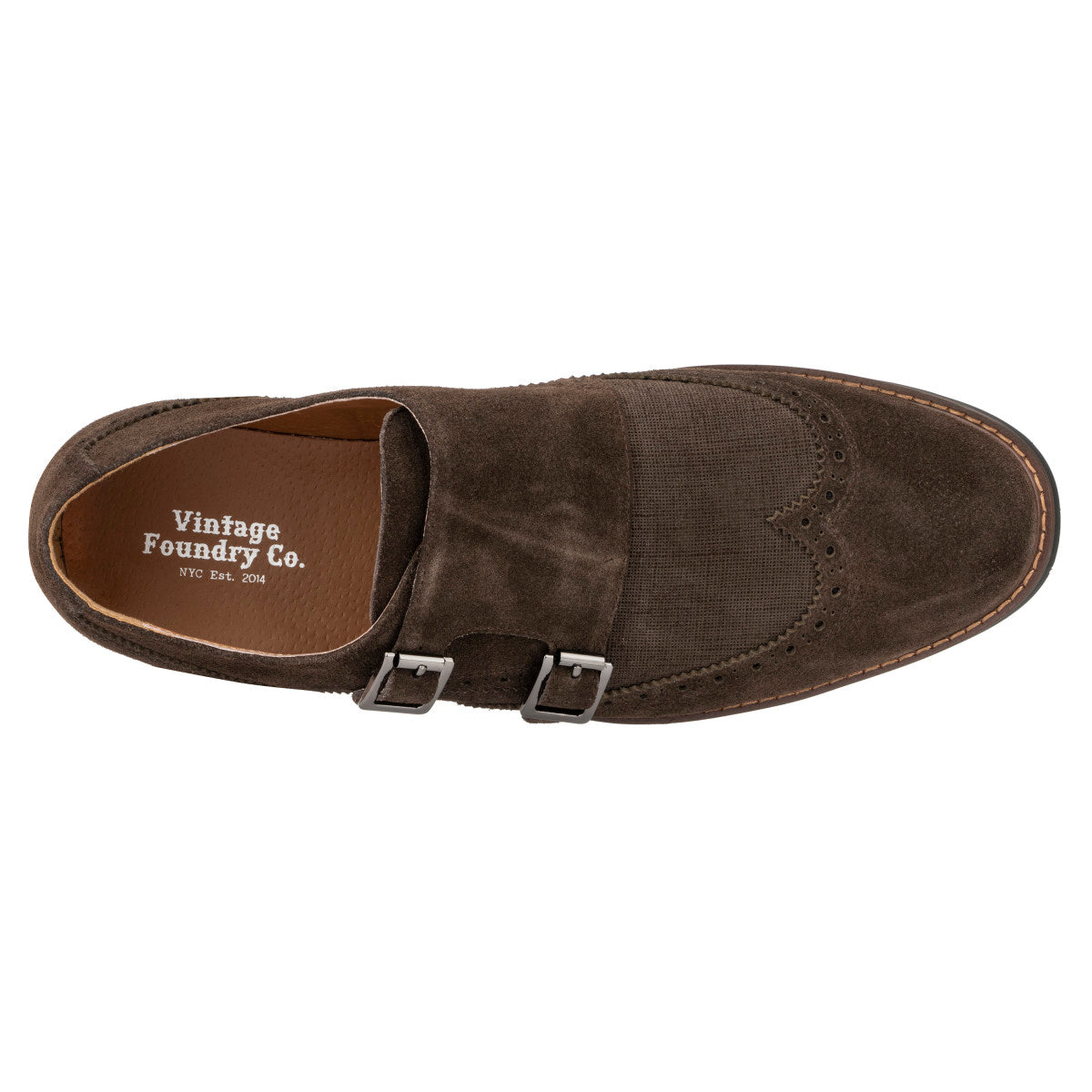  Vintage Foundry Co. Men's Cooper Monk Strap - Brown - Bonton