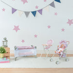 Olivia's Little World - Polka Dots Princess 3 In 1 Doll Nursery Set