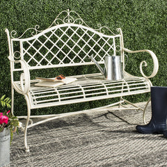 Abner Wrought Iron Outdoor Garden Bench